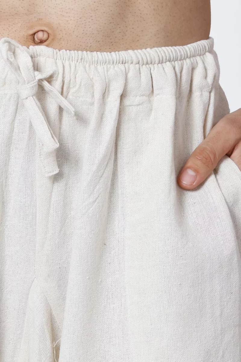 Pantaloni Eco Unisex Doppia Cucitura Ecru 4